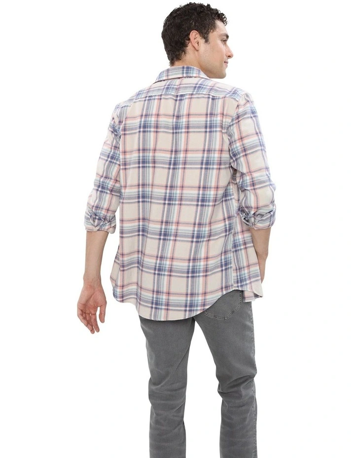 Slim Fit Everyday Button-Up Shirt in Ivory