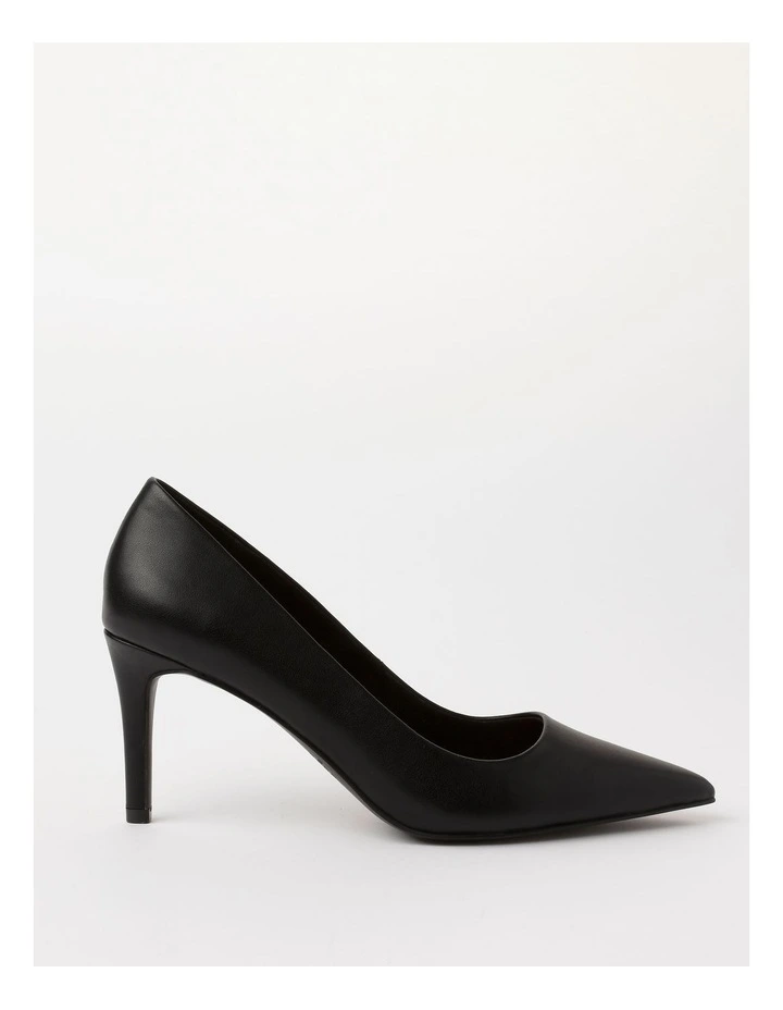 Tina Heeled Shoe in Black Smooth