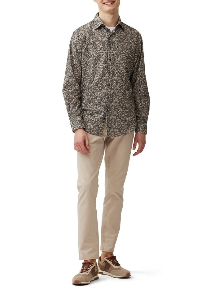 Pakington Long Sleeve Sports Fit Shirt in Elderberry