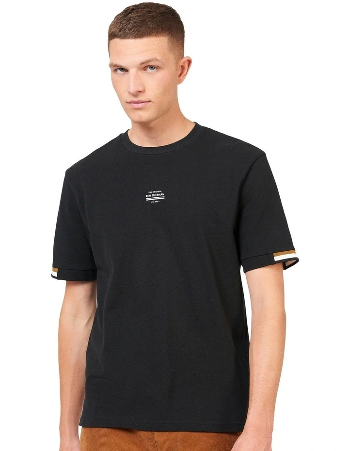 Pique Tee in Black