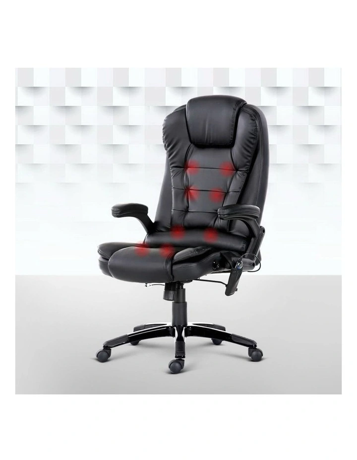 8 Point Massage Office Chair in Black