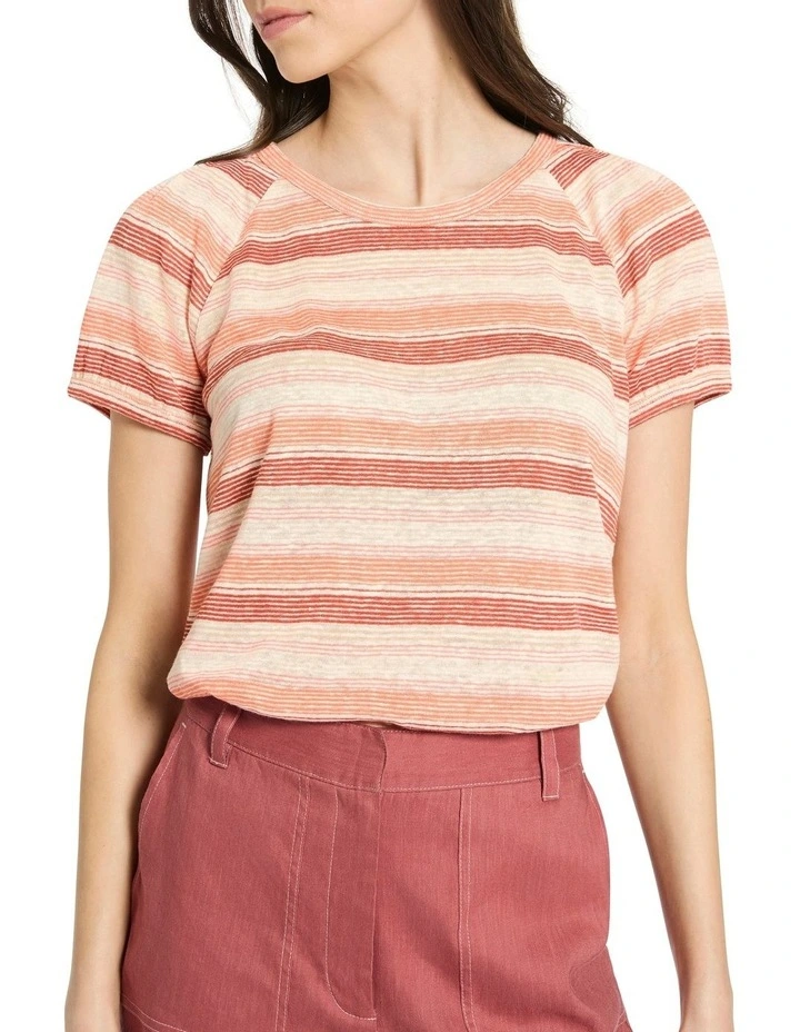 Amaru Space Dye Tee in Canyon Stripe
