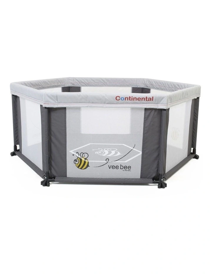 Continental 6 Sided Play Yard Marble Grey