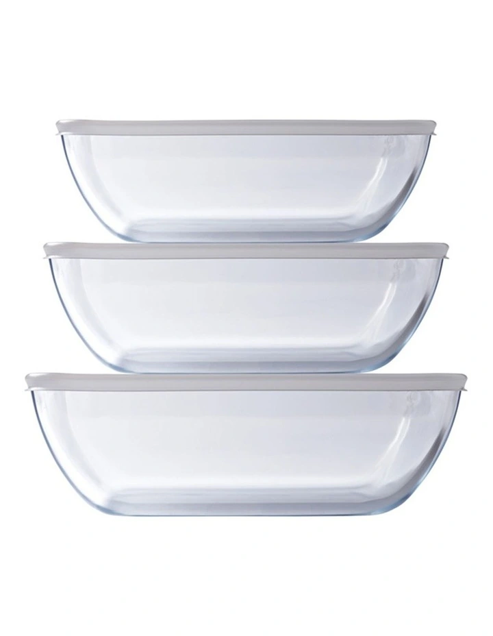 6 Piece Storage Set (3 dishes 3 lids)