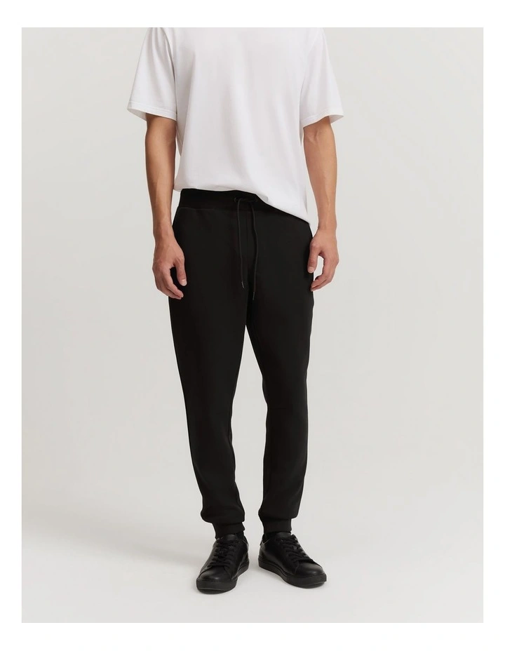 Double Knit Jogger in Black