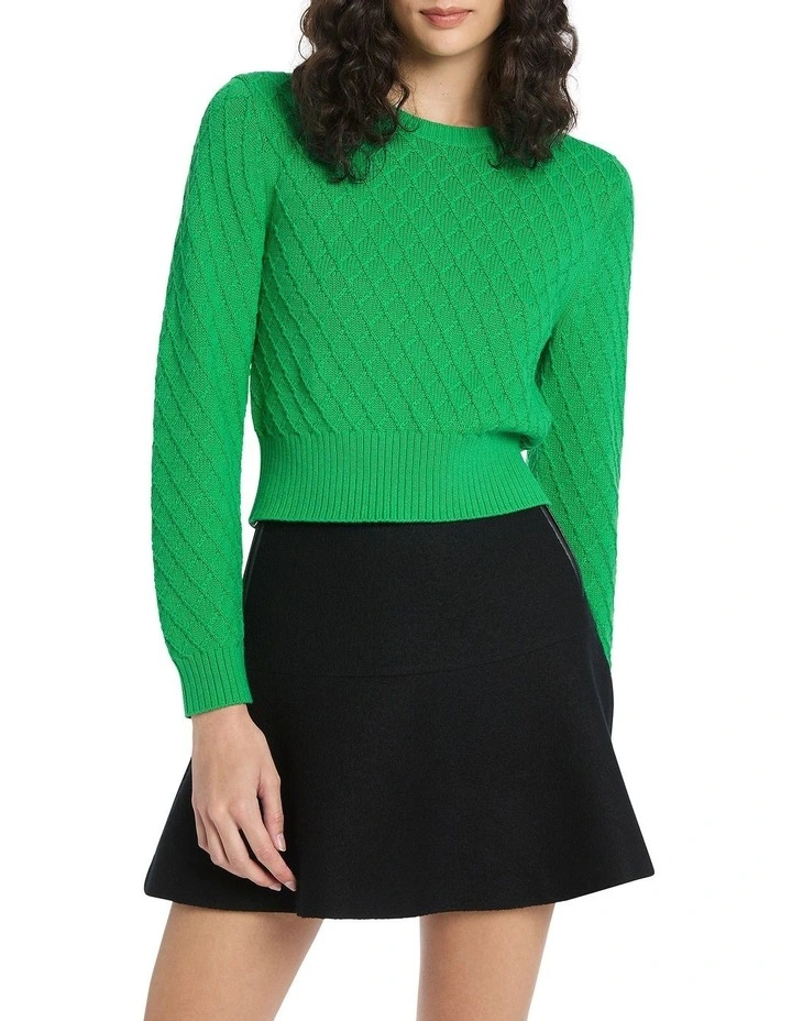 Cross My Heart Knit in Green Multi