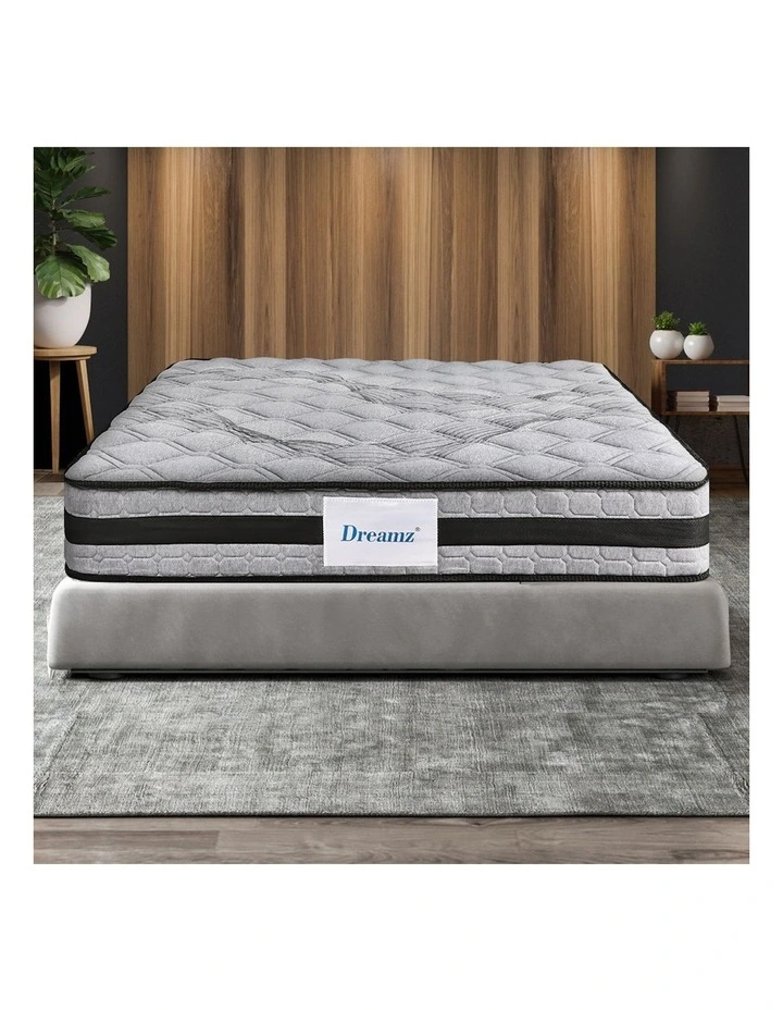 Queen Spring Mattress Medium Firm 22cm in Grey