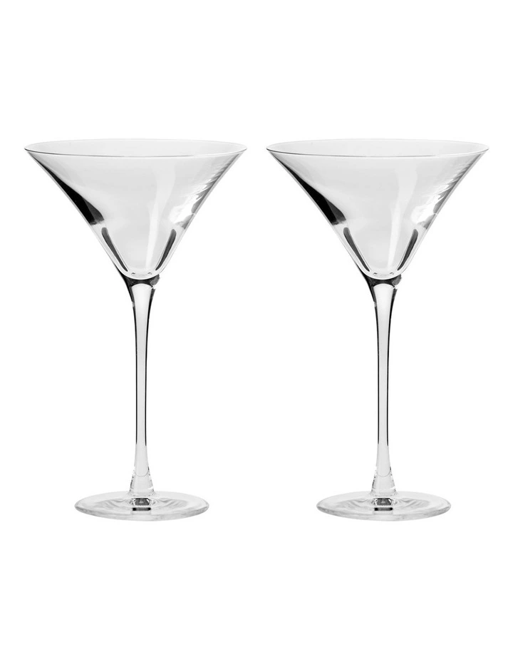 Duet Martini Glass Set of 2 170ml in Clear