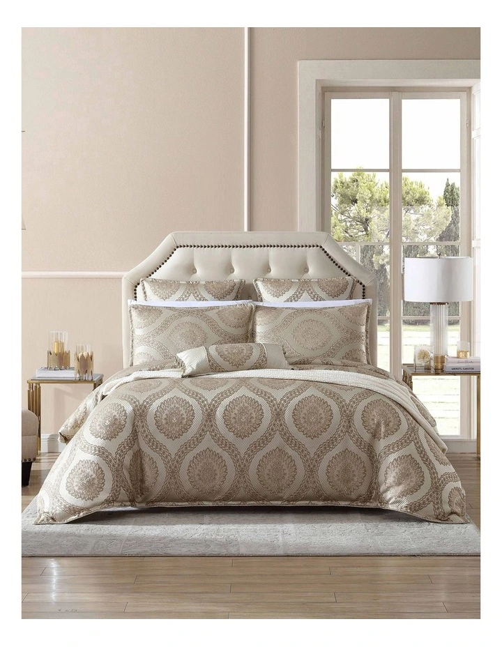 Sistine Quilt Cover Set in Gold