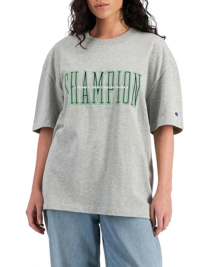 Heritage 90s Logo Tee in Oxford Heather