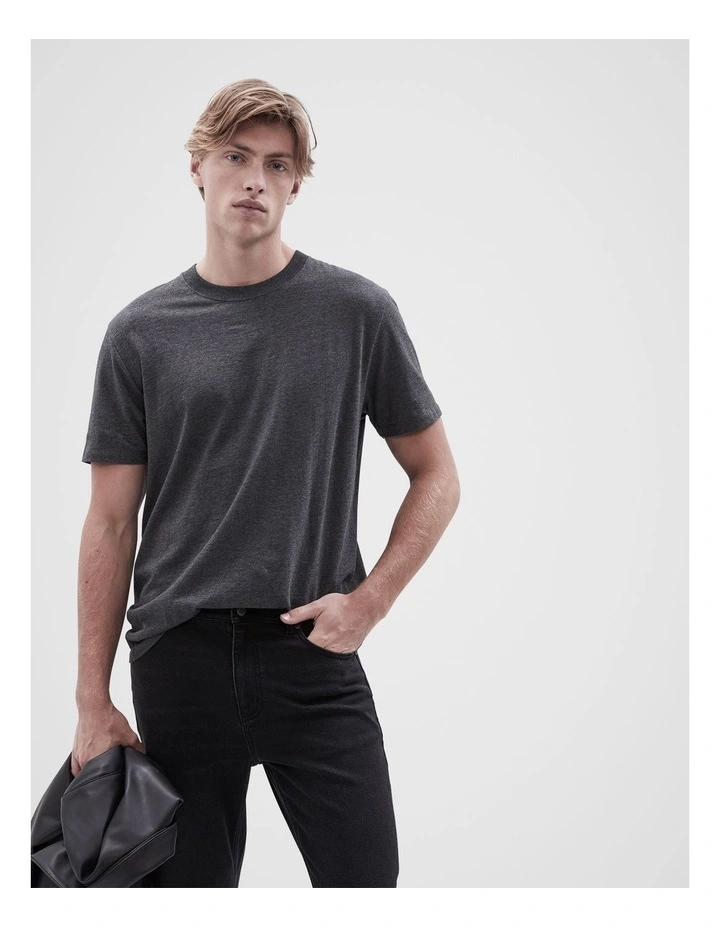 Relaxed T-shirt in Charcoal Marle