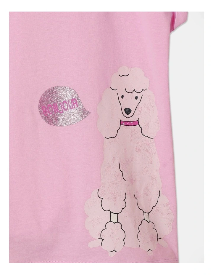 Poodle Pyjama Set in Pink