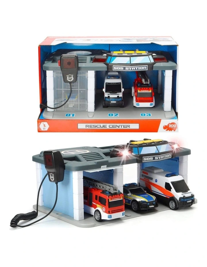 Rescue Center with Lights and Sound Playset