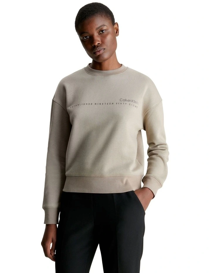 Multi Logo Sweatshirt in Brown