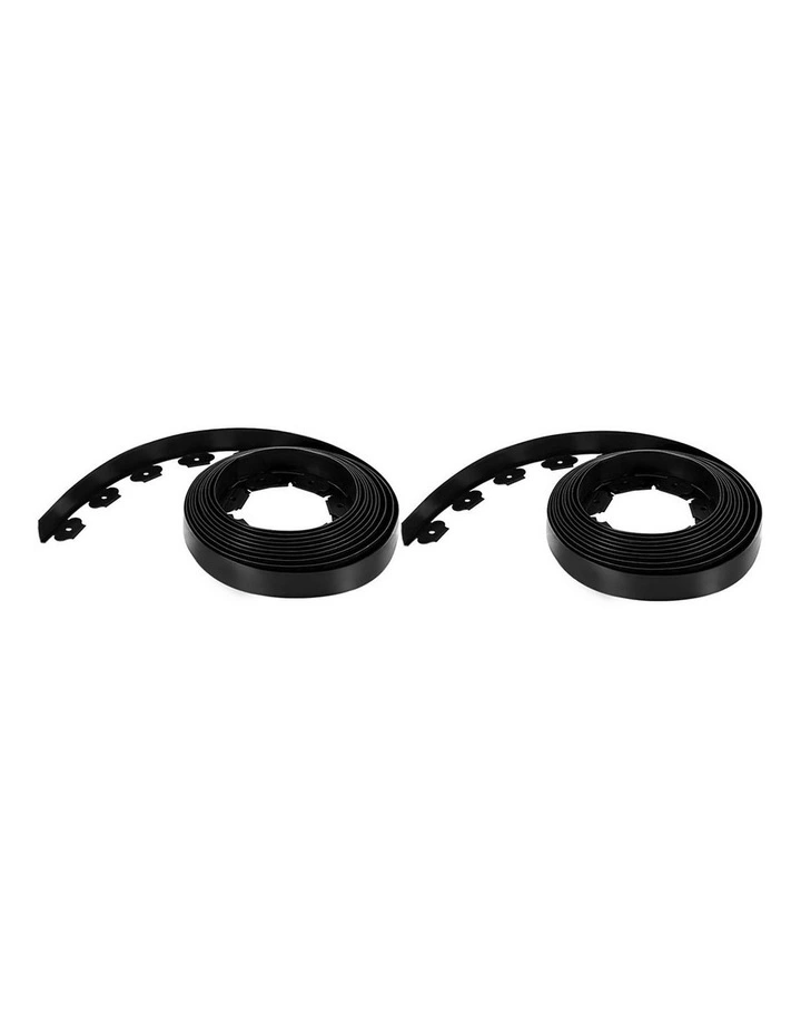 Garden Edging Border Support Landscape Edge 5cm x 10M x2 in Black