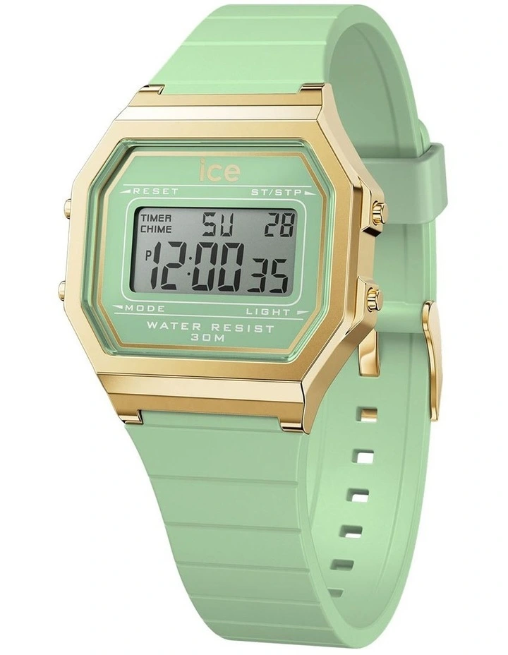 Digit Retro Watch in Lagoon Green