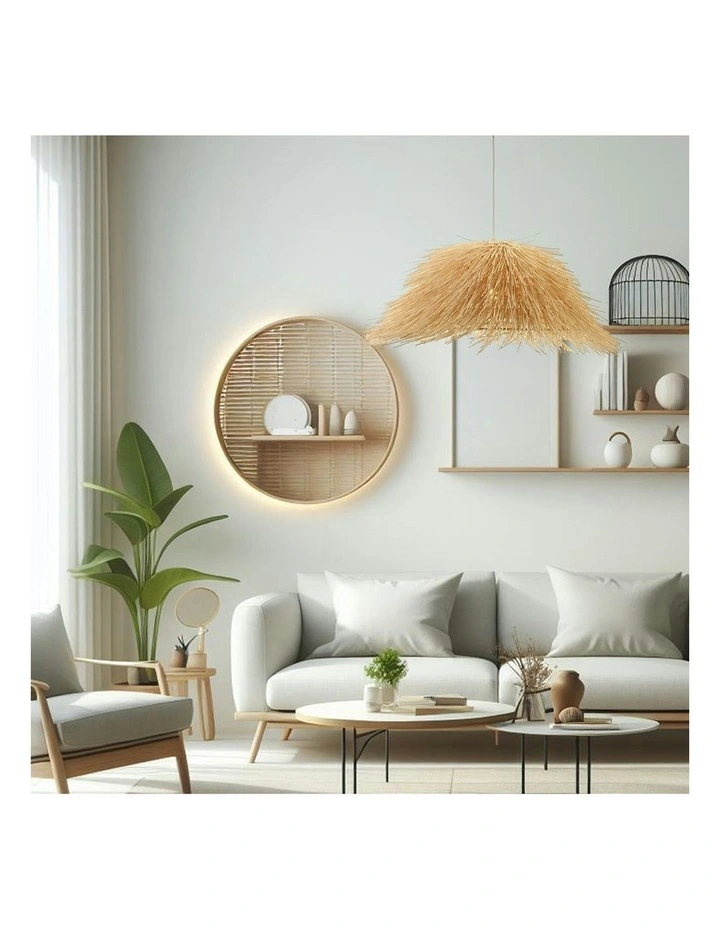 Harley Rattan Pendant Light in Natural