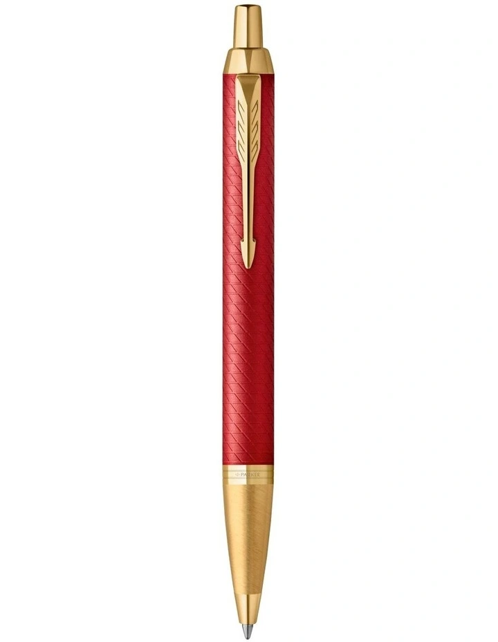 IM Premium With Gold Trim Ballpoint Pen in Red