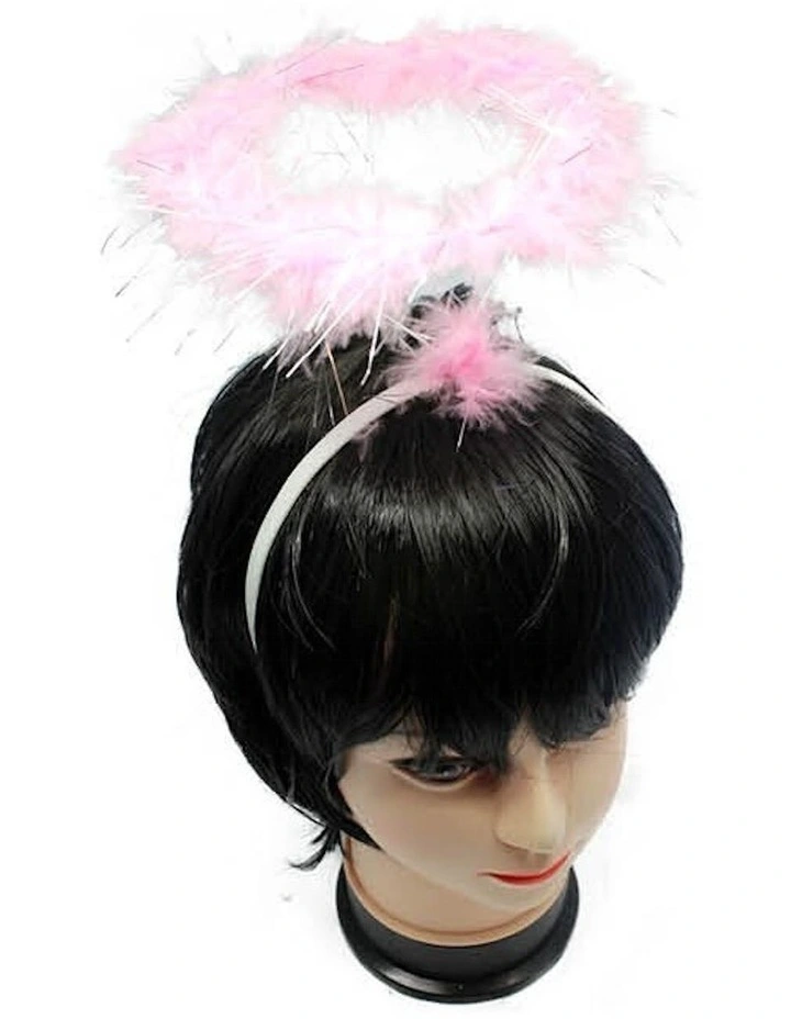 Angel Headband Fairy Halo Hair Hoop Costume in Pink