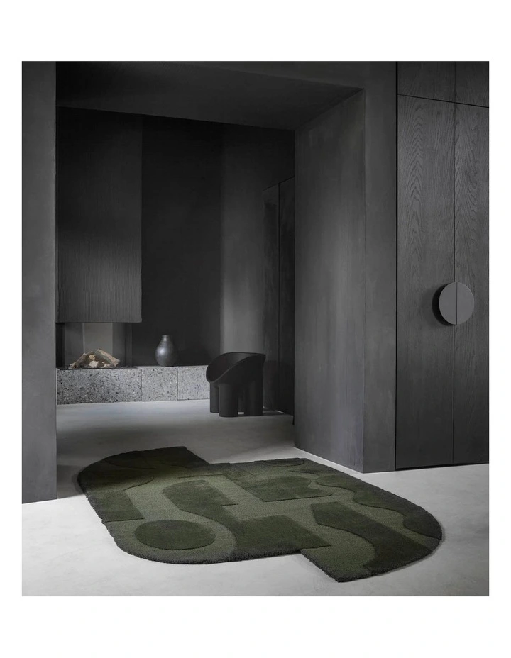 Twinset Mural Rug 121107 in Forest