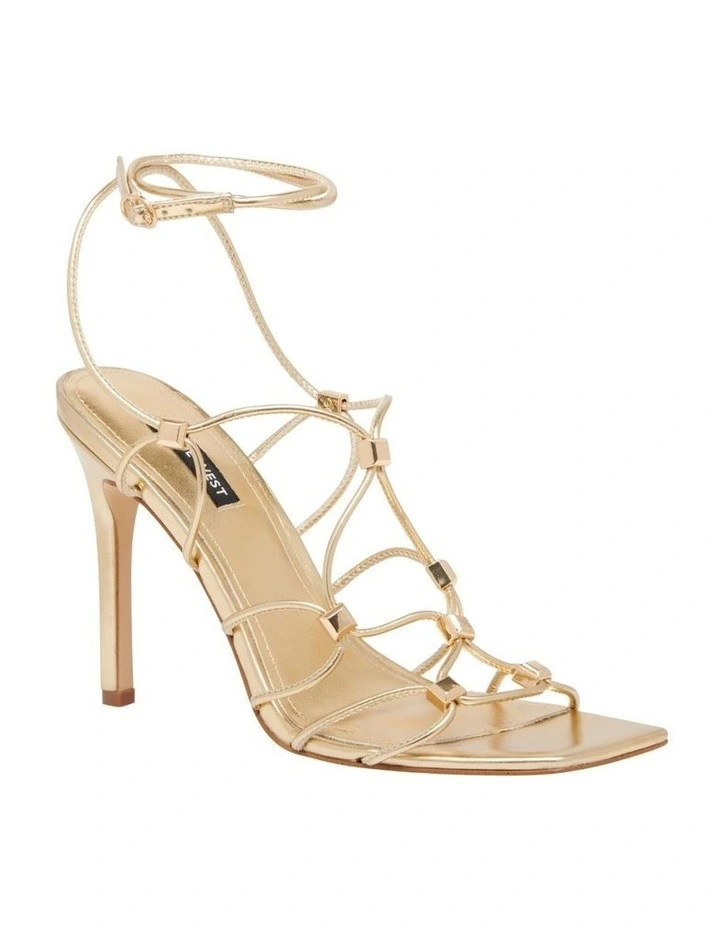 Tenor Heeled Sandal in Gold