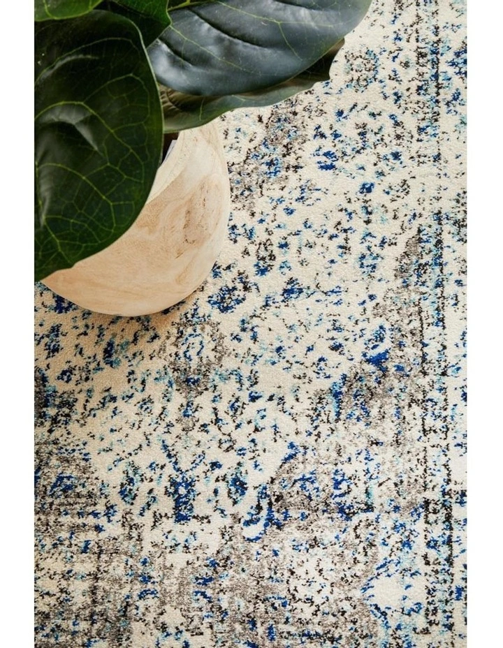 Evoke Mist Transitional Runner Rug in Grey