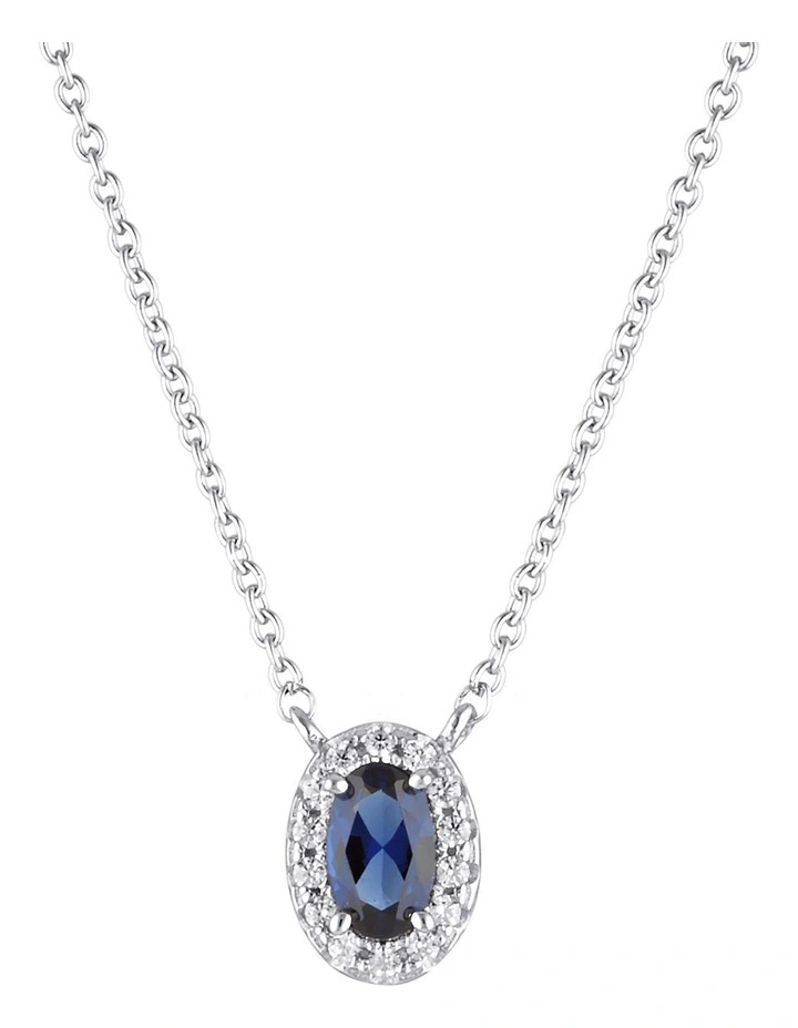 Aurora Glow Pendant Silver Necklace