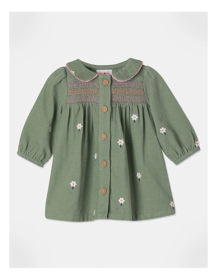 Sophie Cord Dress in Green