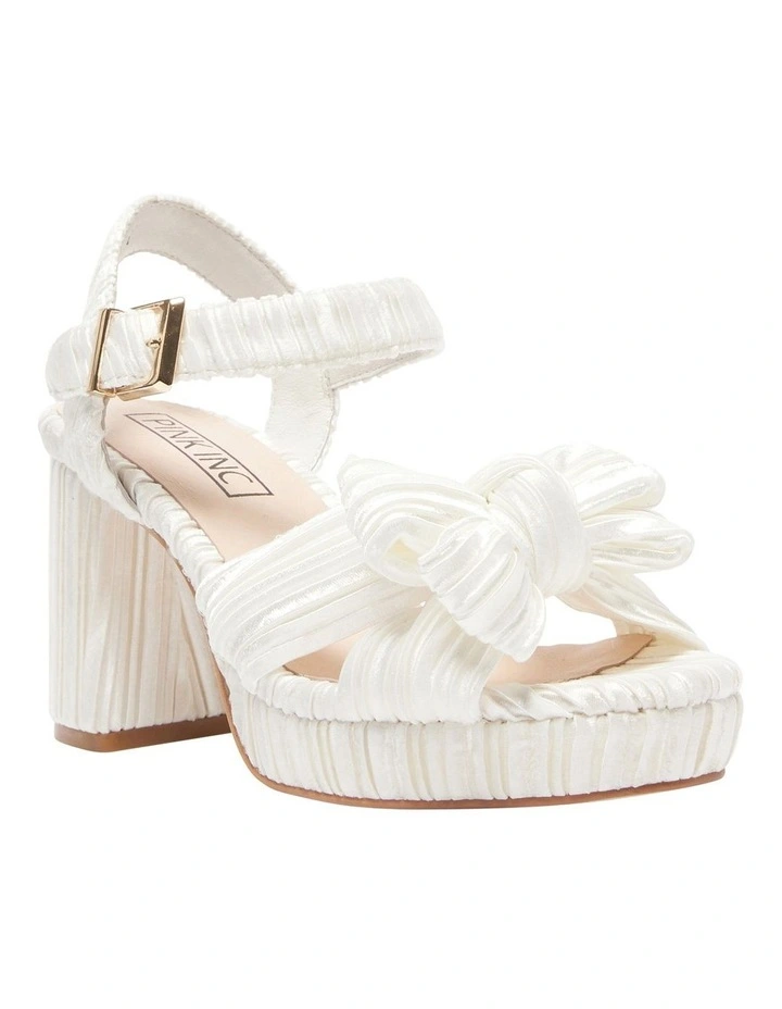Sherbet Sandals in Ivory Pleat