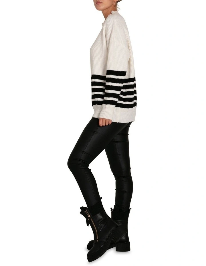 Everything I Do Oversize Striped Knit in Black/White