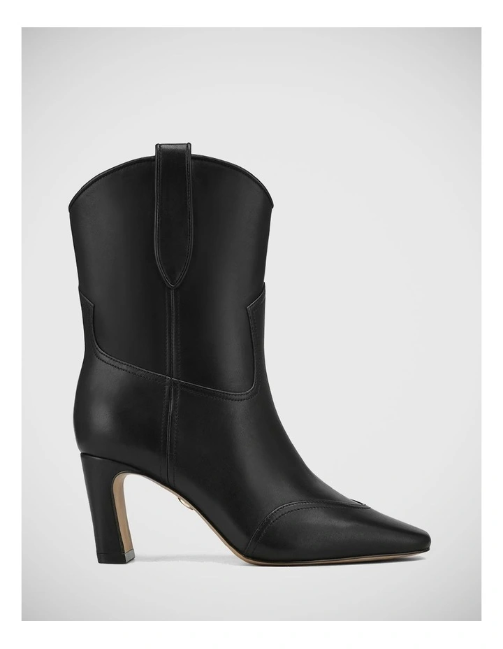 Lusk Leather Ankle Boot in Black