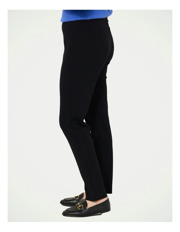 Ponti Narrow Leg Pant in Black
