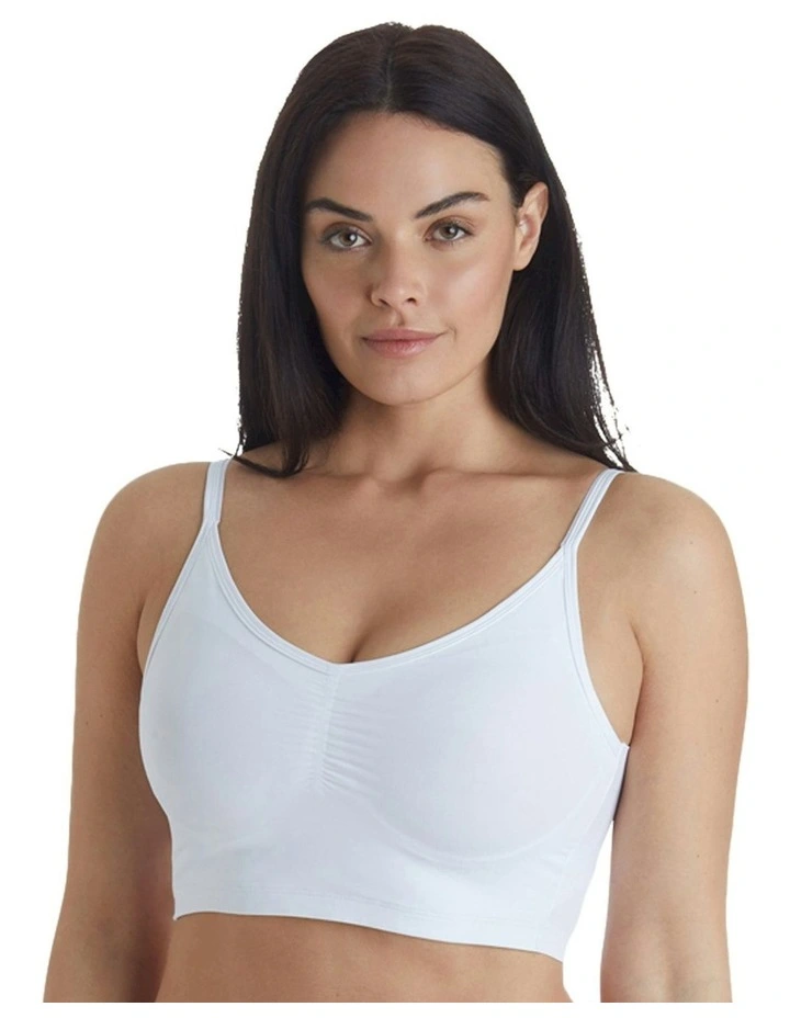 No Side Show Crop Top Style Shapewear Bralette in White