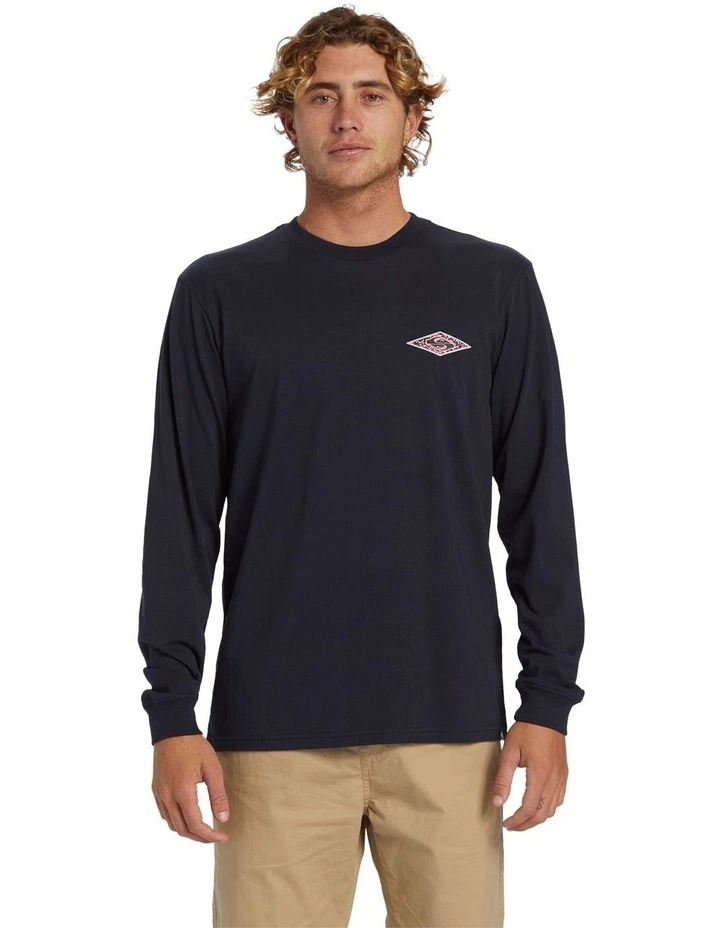 Fossilized Long Sleeve T-shirt in Dark Navy