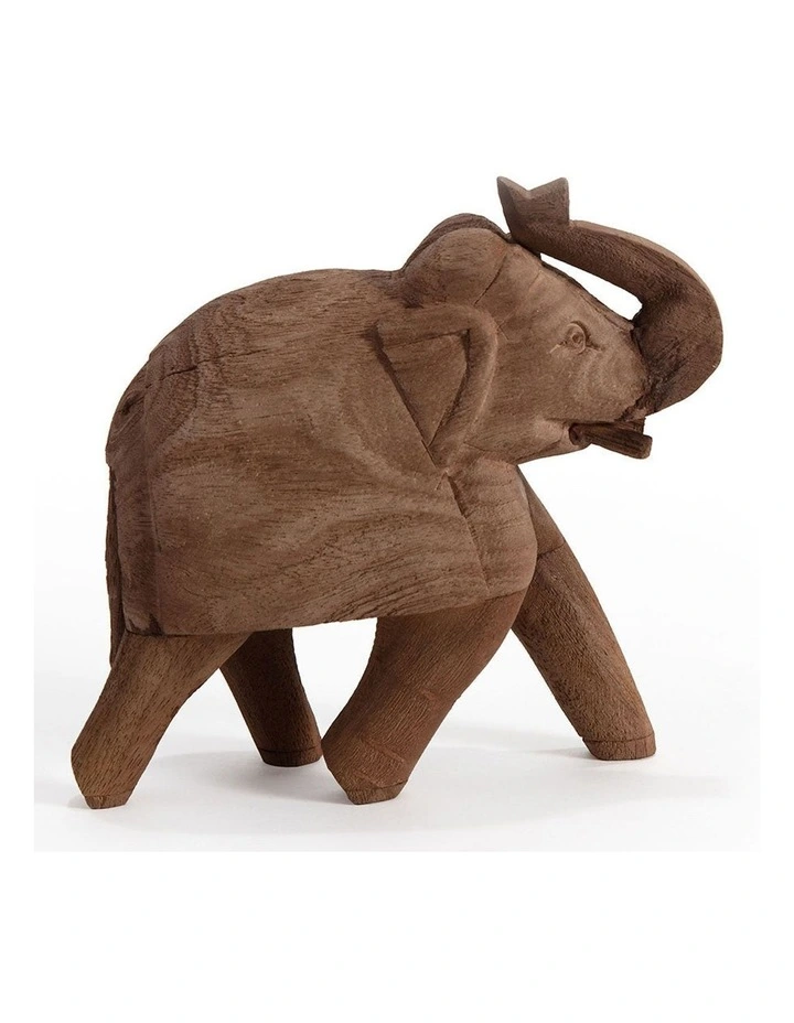 Mango Wood Elephant Decor Large in Natural