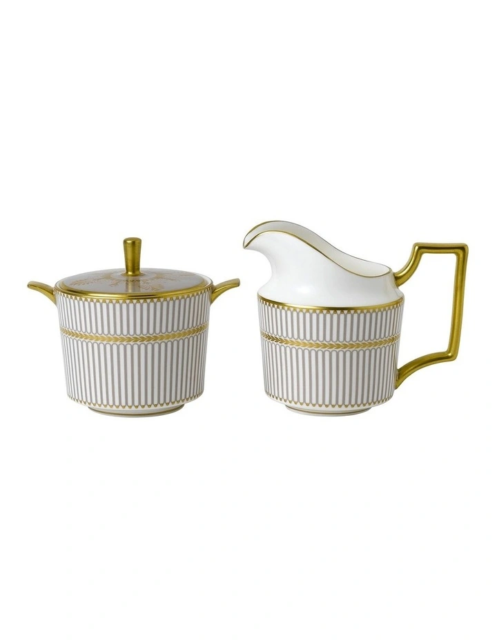 Anthemion Cream & Sugar Set Grey