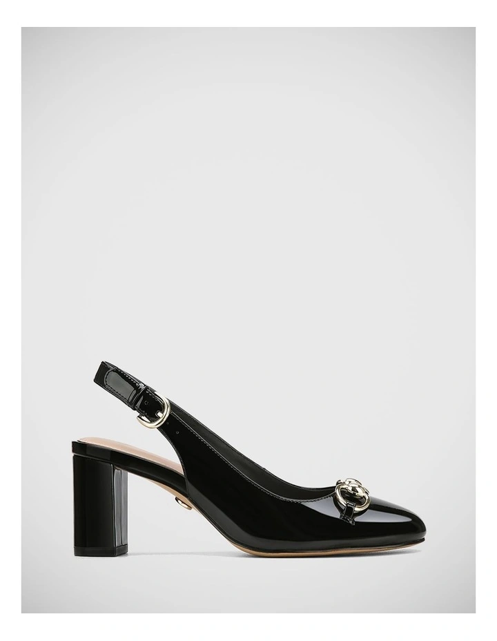 Kari Patent Leather Slingback in Black