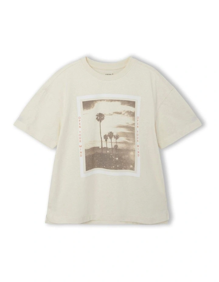 Ferdus Printed Boxy T-shirt in Buttercream