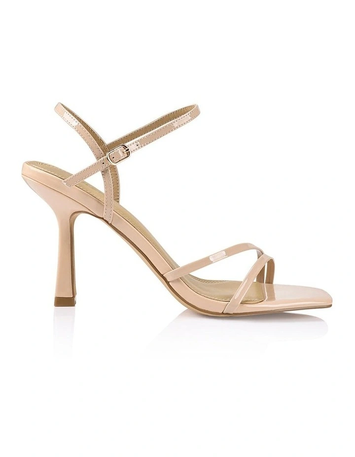 Speck Strappy Heels in Nude Patent