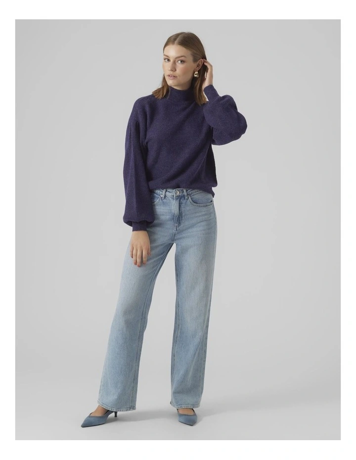 Newrubellefile High Neck Knit in Astral Aura