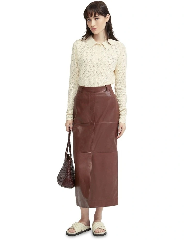 Hana Polo Neck Knit in Ecru