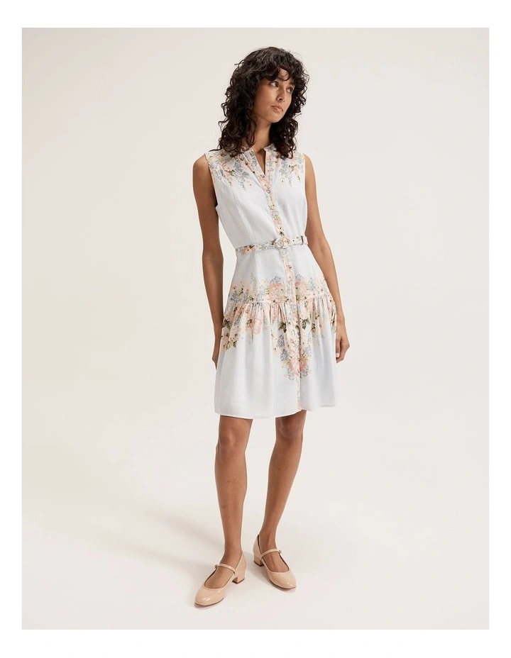 Island Floral Mini Dress in Navy