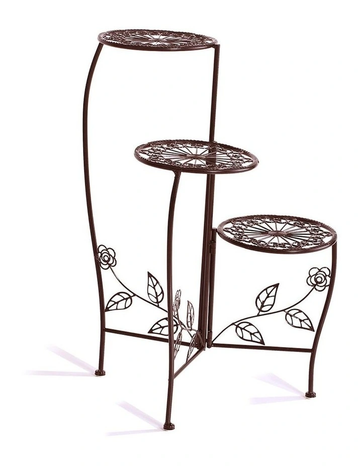 Outdoor Indoor Flower Pots Plant Stand in Brown