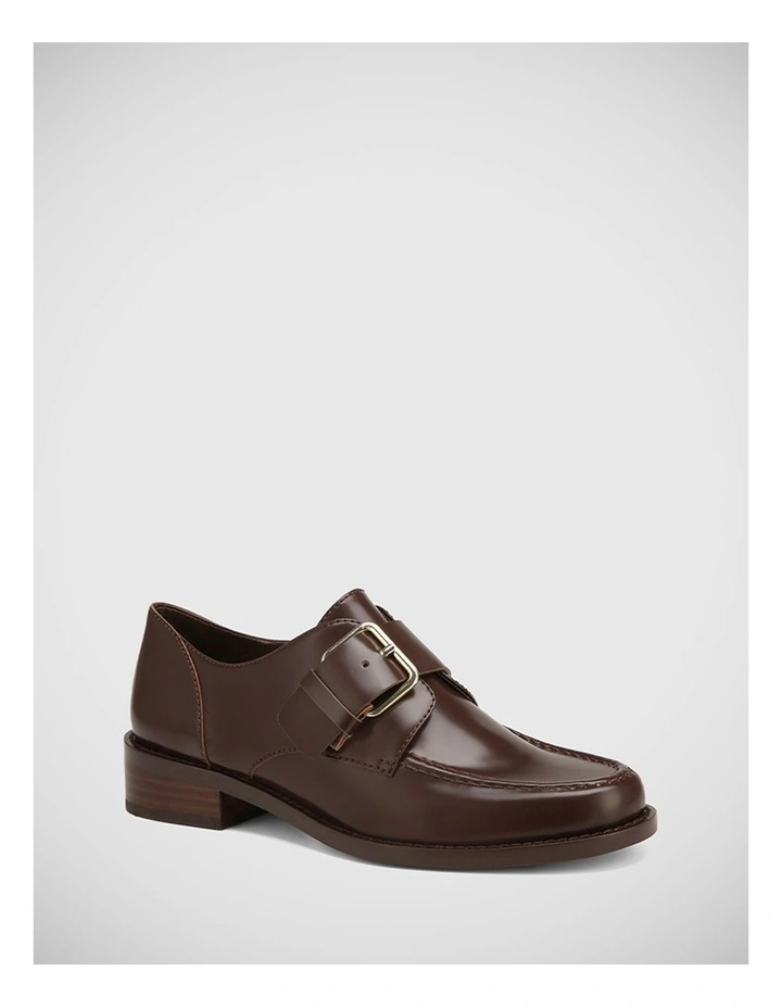 Fredric Leather Monk Strap Loafer in Brown