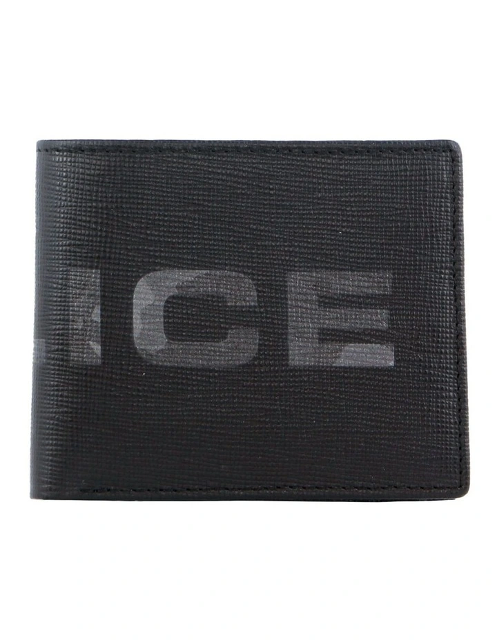 Leather Bi-Fold Wallet in Black