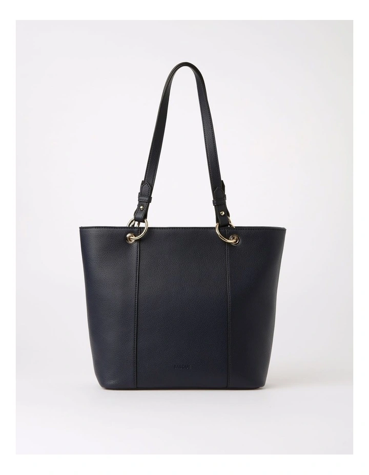 Ajay Zip Top Tote Bag in Navy
