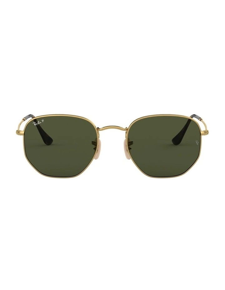 Hexagonal Flat Lenses Gold RB3548N Polarised Sunglasses