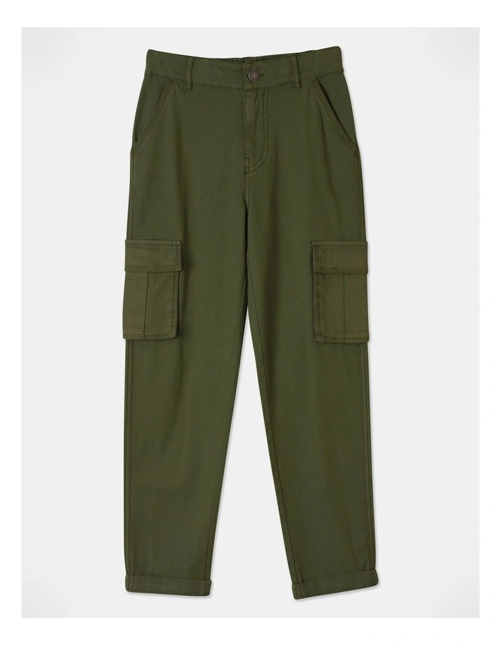 Woven Cargo Pant in Khaki
