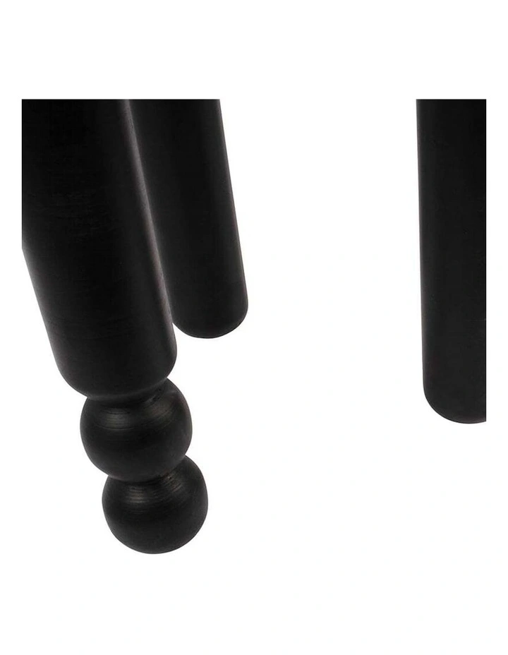 Willow & Silk Designer Side Table Cum Stool in Black