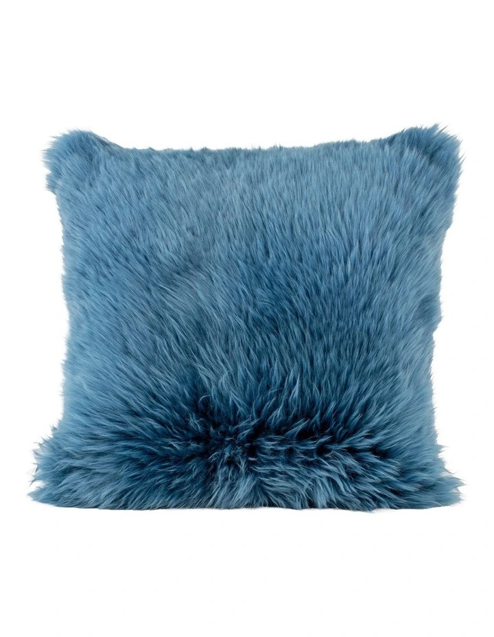 New Zealand Sheepskin Cushion Cover in Teal